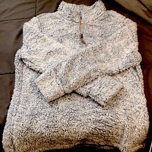 Fluffy jacket with zipper(brand new)